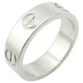 Cartier-Cartier Love Au750 White Gold Ring Size 8-Silvery,Metallic