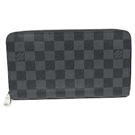 Louis Vuitton-Louis Vuitton Zippy Organizer Damier Graphite Long Wallet-Black