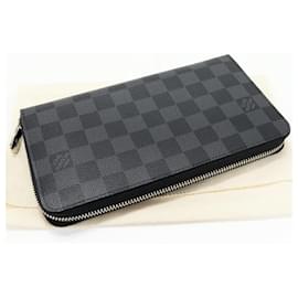 Louis Vuitton-Louis Vuitton Zippy Organizer Damier Graphite Long Wallet-Black