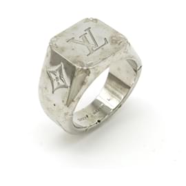 Louis Vuitton-Louis Vuitton Signet Ring Silver Metal-Silvery,Metallic