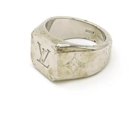 Louis Vuitton-Louis Vuitton Signet Ring Silver Metal-Silvery,Metallic