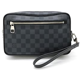 Louis Vuitton-Louis Vuitton Damier Graphite Pochette Kasai Clutch-Black