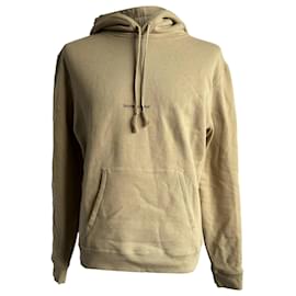 Saint Laurent-Saint Laurent Classic Rive Gauche Hoodie in Beige Cotton-Beige