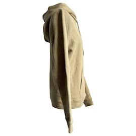 Saint Laurent-Saint Laurent Classic Rive Gauche Hoodie in Beige Cotton-Beige