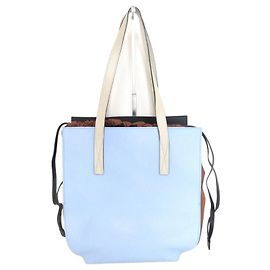 GUSSET Leder Schultertasche von Marni Blau