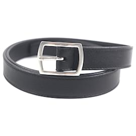 Yves Saint Laurent-Saint Laurent Paris Leather Belt-Black