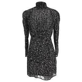 Iro Ba&sh Acia Mini Kleid aus schwarzer Viskose Schwarz