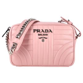 Bolsa transversal Prada Diagramme em couro rosa Marrom Rosa