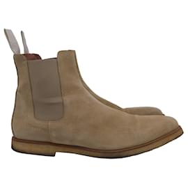 Autre Marque-Common Projects Chelsea Boots in Beige Suede-Beige