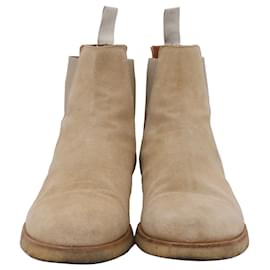 Autre Marque-Common Projects Chelsea Boots in Beige Suede-Beige