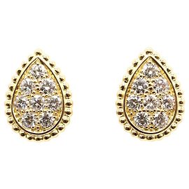 Boucheron Serpent Bohème Diamant Ohrringe K18 YG Weiß