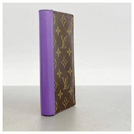 Louis Vuitton-Louis Vuitton Monogram Macassar Portefeuille Brazza NM Long Wallet-Brown,Purple