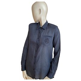 Camicia donna The Kooples a quadri blu – Chic e senza sforzo Blu scuro