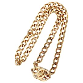 Chanel Vintage Turnlock Reissue Chain Metal Golden
