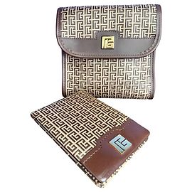 PIERRE BALMAIN small leather goods set Brown Dark brown