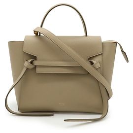 Céline Bolsa de Cintura Micro Celine em Couro de Bezerro Bege Bege