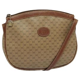 Gucci Borsa a Spalla Micro GG Supreme PVC Beige Oro 007 87 0018 Auth th6303 Beige D'oro