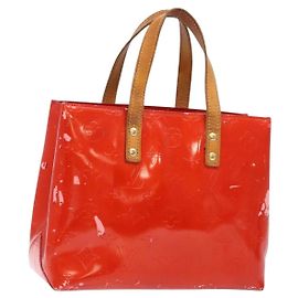 LOUIS VUITTON Monogram Vernis Reade PM Sac à main Rouge M91088 LV Auth ki5902 Rouge