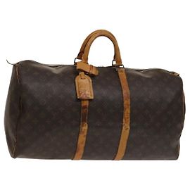LOUIS VUITTON Sac Boston Monogram Keepall 55 M41424 LV Auth 136675 Monogramme
