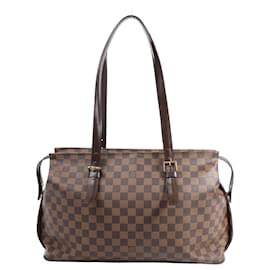 Louis Vuitton-Louis Vuitton Damier Ebene Chelsea Shoulder Bag N51119-Brown