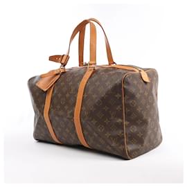 Louis Vuitton-Louis Vuitton Monogram Canvas Sac Souple 45 Travel Bag M41624-Brown