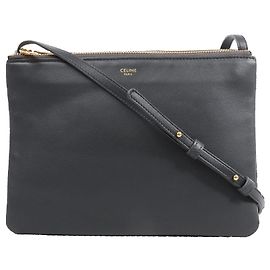 Céline Bolsa transversal em couro Celine Trio Grande na cor cinza Cinza