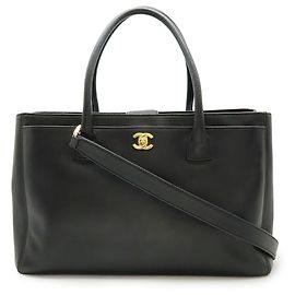 Chanel Executive Line Coco Mark Tote Bag Black