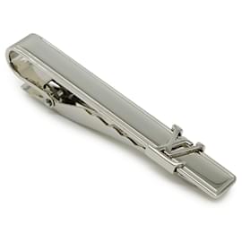 Louis Vuitton-Louis Vuitton Pance Cravate LV Initial Tie Clip-Silvery