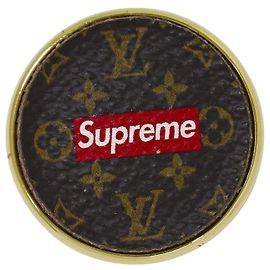 Einzelner LV Schneeflocken-Pin aus Metall Louis Vuitton Braun