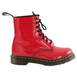 Dr. Martens Red patent leather boots Red