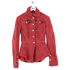 Thierry Mugler Chaqueta de algodón roja Roja