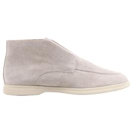 Autre Marque-PINI PARMA Suede Slip On Shoes in Light Gray, Size 42.5 EU-Grey