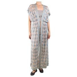 Missoni Conjunto de colete sem mangas e macacão azul - tamanho UK 10 Azul