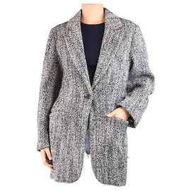 Isabel Marant Black wool-blend teddy coat - size UK 8 Black