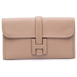 Hermès Jige Duo in pelle Swift marrone Marrone Beige