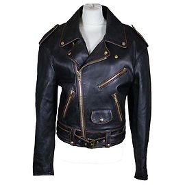 Perfeito oversized Céline em couro preto com acabamento marrom e zíper dourado Preto