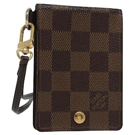 Louis Vuitton-LOUIS VUITTON Damier Ebene Porte Cartes ID Bandouliere Case N60016 Auth 137306-Other