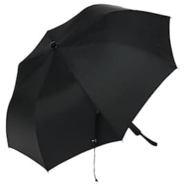 Chanel-CHANEL Folding Umbrella & Umbrella case Matelasse Nylon Black CC Auth bs28411-Black,Golden