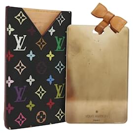 Louis Vuitton-LOUIS VUITTON Multicolor Etui Miroir Hand Mirror Black M92651 LV Auth 137389-Black
