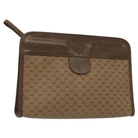 GUCCI Pochette Micro GG Supreme PVC Beige 67 039 5465 Auth 133508 Beige