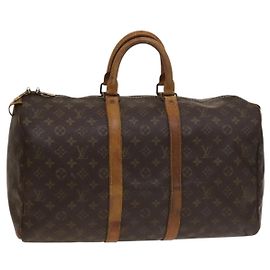 LOUIS VUITTON Monogram Keepall 45 Boston Bag M41428 LV Auth 138602 Monogram