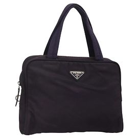 PRADA Sac à main en nylon violet argent Auth ki5886 Argenté Violet