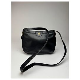 Bolsa de couro preta Givenchy 4G vintage Preto