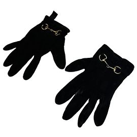 Vintage Gucci Leather gloves Black S Black