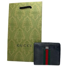 Vintage Gucci Leather wallet black Black