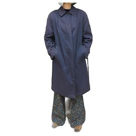 Impermeable Burberry Azul Marino Corte Raglán Azul marino