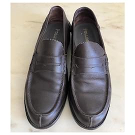 Pollini-Loafers Slip ons-Dark brown