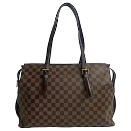 Louis Vuitton-Louis Vuitton Chelsea Damier Tote Bag-Brown