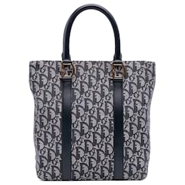 Dior-Dior Blue Diorissimo Trotter Canvas Tote-Blue
