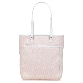 Dior-Dior Pink Diorissimo Trotter Canvas Tote-Pink,White